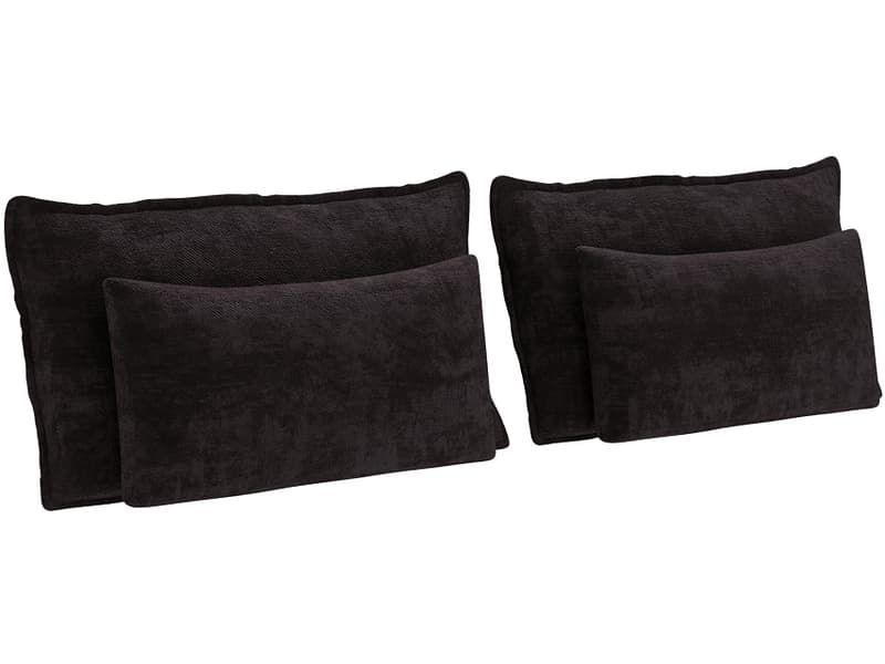 Set 4 Kissen CAPRI 30x65cm schwarz unifarben