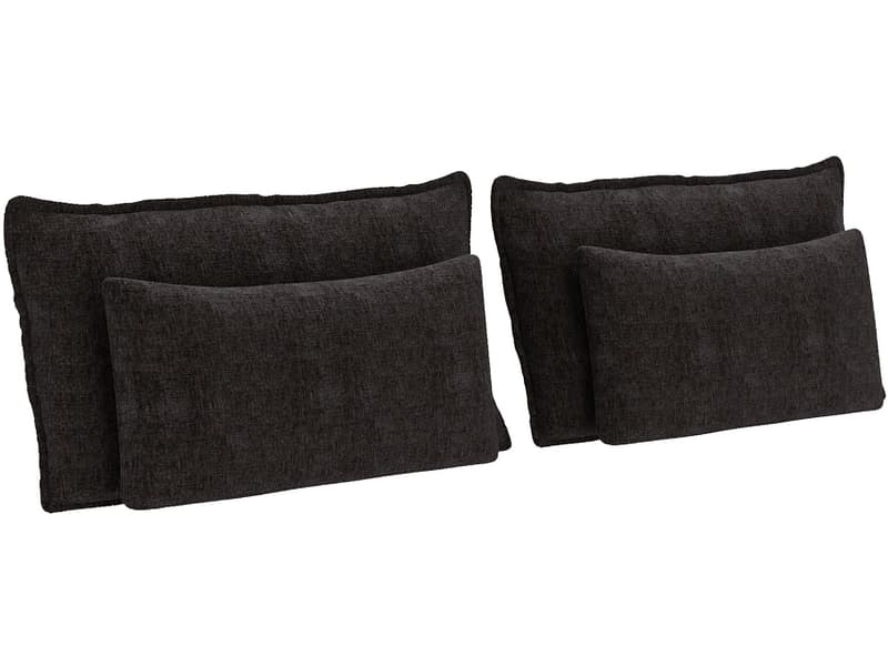 Set 4 Kissen SHADOW 30x65cm dunkelgrau unifarben