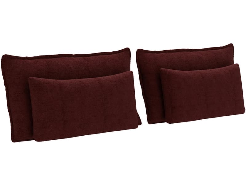 Set 4 Kissen SHADOW 30x65cm bordeau unifarben