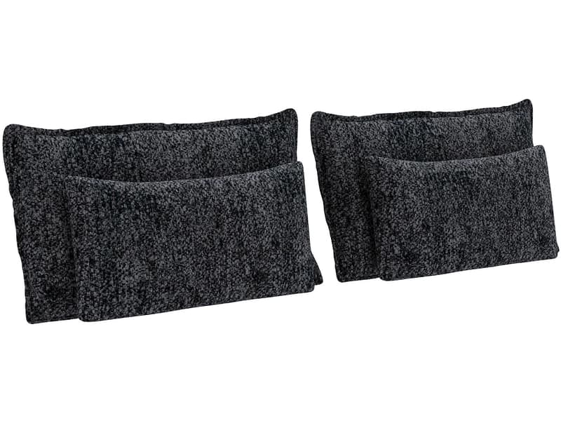 Set 4 Kissen BELLAGIO 30x65cm schwarz unifarben