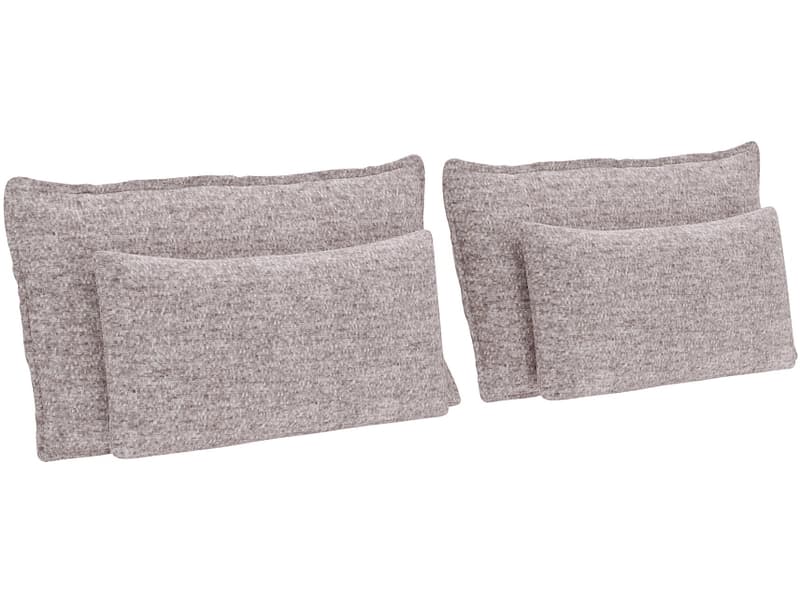 Set 4 Kissen BELLAGIO 30x65cm taupe unifarben