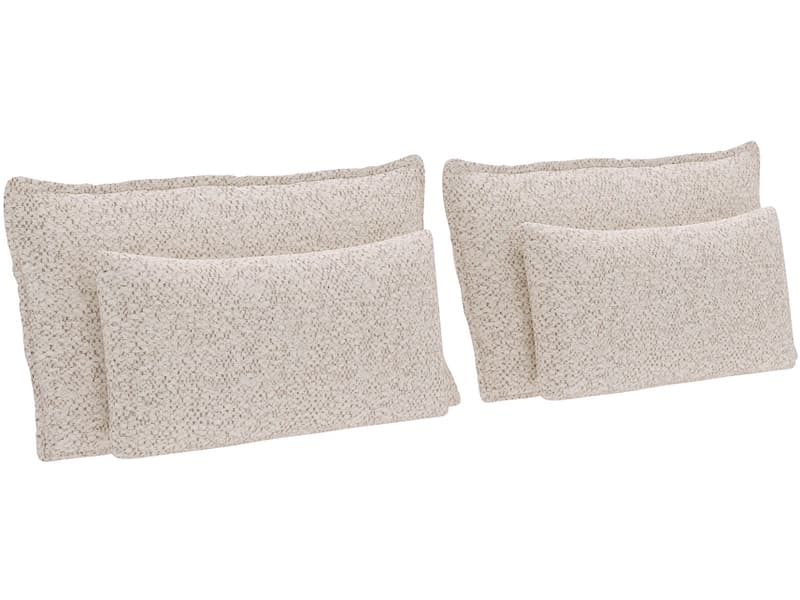 Set 4 Kissen BELLAGIO 30x65cm dunkelbeige unifarben