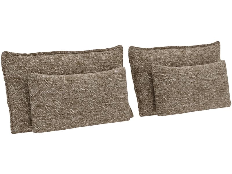 Set 4 Kissen BELLAGIO 30x65cm hellbraun unifarben