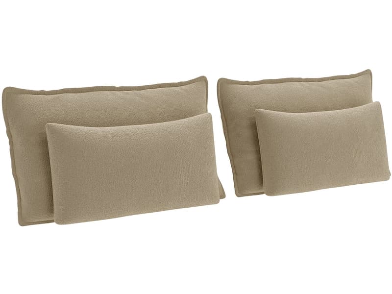 Set 4 Kissen EDEN 30x65cm taupe unifarben