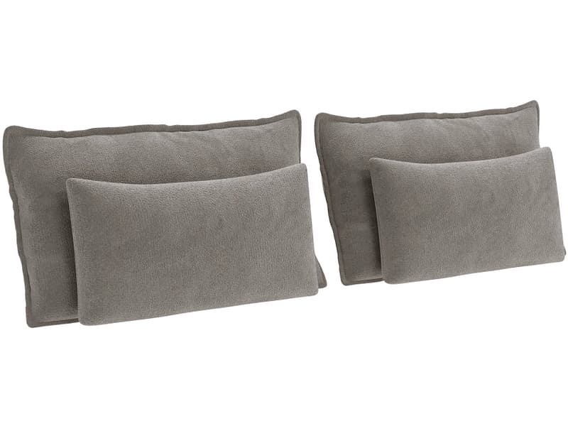 Set 4 Kissen EDEN 30x65cm dunkelgrau unifarben