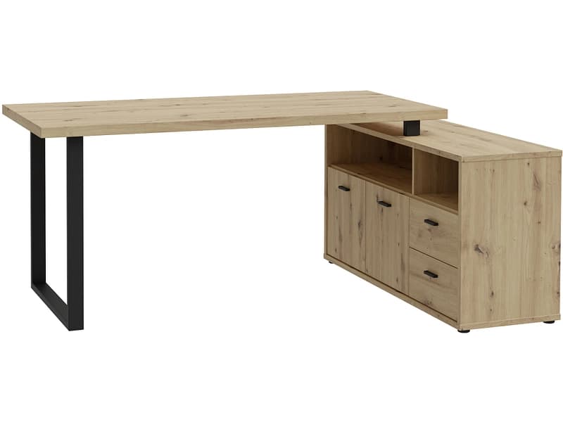 Eckschreibtisch GOLDSBORO 181.5x124.2x74.1cm artisan eiche