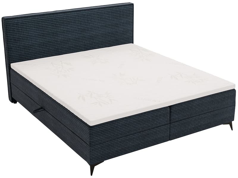 Boxspringbett HOLIDAY dunkelblau 160x200cm fest