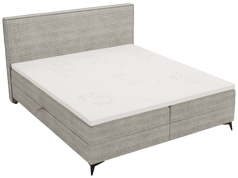 Boxspringbett HOLIDAY grau 180x200cm fest