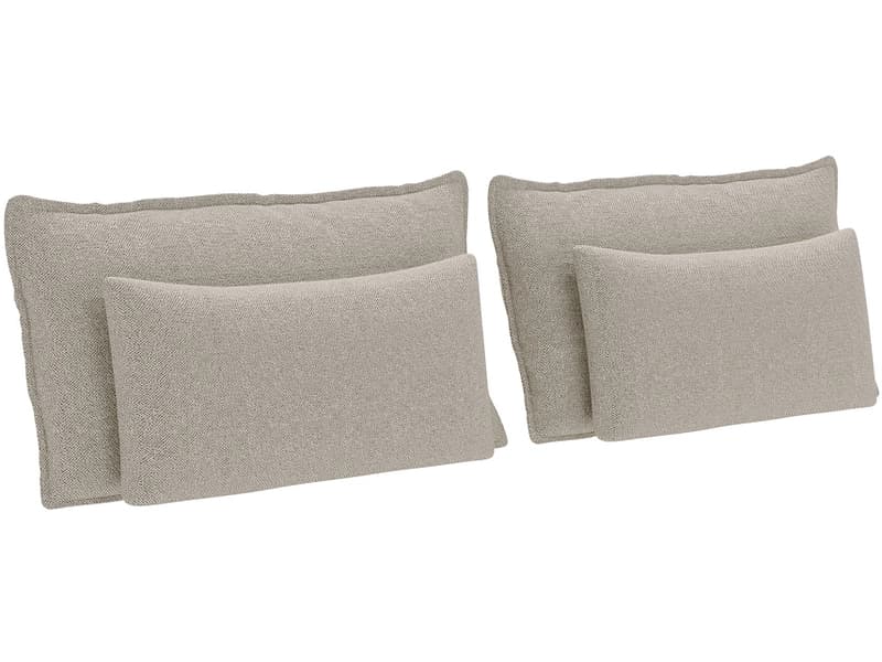 Set 4 Kissen WINTER 30x65cm hellbraun unifarben