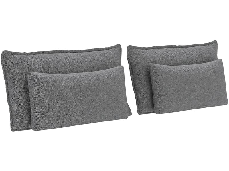 Set 4 Kissen WINTER 30x65cm grau unifarben