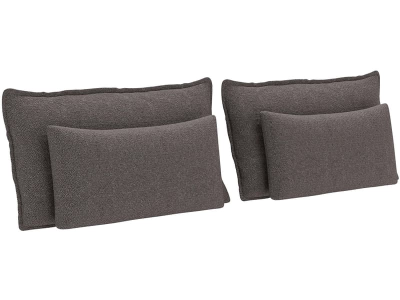 Set 4 Kissen WINTER 30x65cm anthrazit unifarben