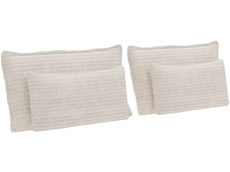 Set 4 Kissen HOLIDAY 30x65cm weiss unifarben