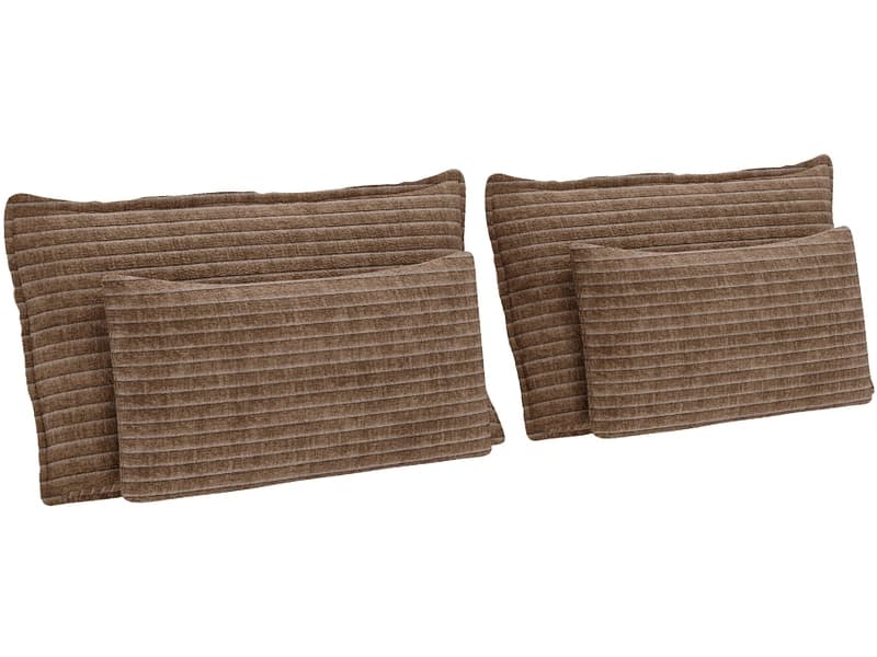 Set 4 Kissen HOLIDAY 30x65cm braun unifarben