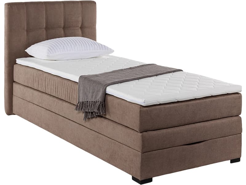 Kastenbett LINO braun 100x200cm halbfest