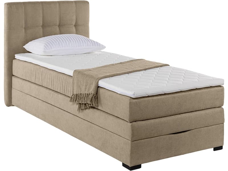 Kastenbett LINO beige 120x200cm halbfest