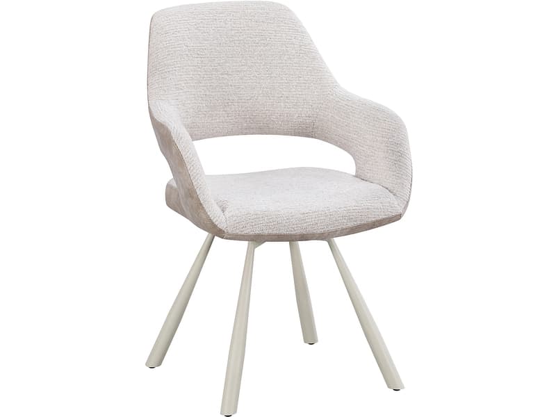Stuhl KATIA Stoff beige drehsitz