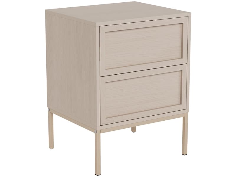 Nachttisch PALMDALE 2 Schubladen 40x45.6x61cm grau melamin