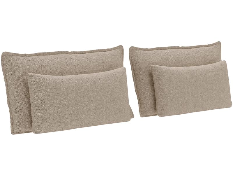 Set 4 Kissen WINTER 30x65cm taupe unifarben