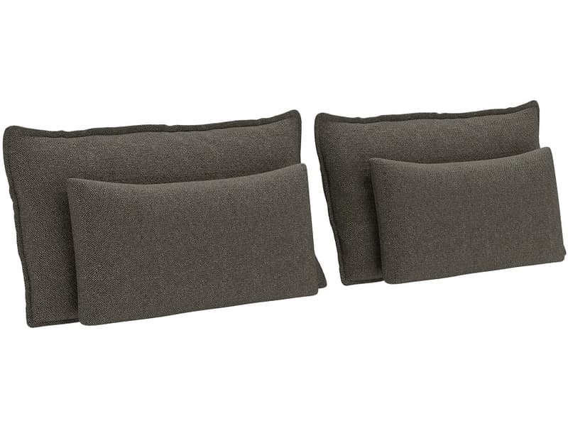 Set 4 Kissen WINTER 30x65cm dunkelgrau unifarben