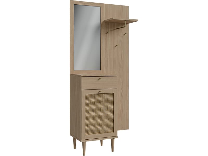 Garderobe CALASETTA 90.4x41.4x198cm eiche