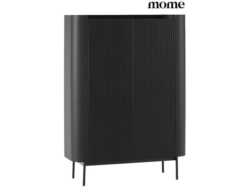 Kommode MOME WILLA 2 Türen 40x100x140cm schwarz matt