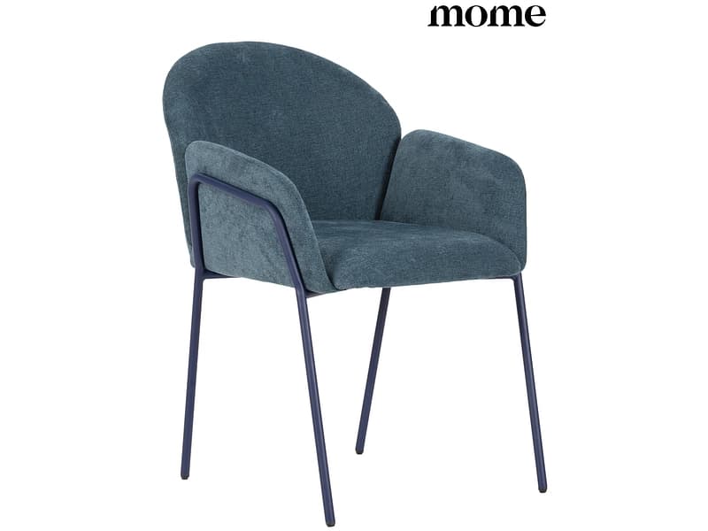 MOME Stuhl ASLIN Stoff blau