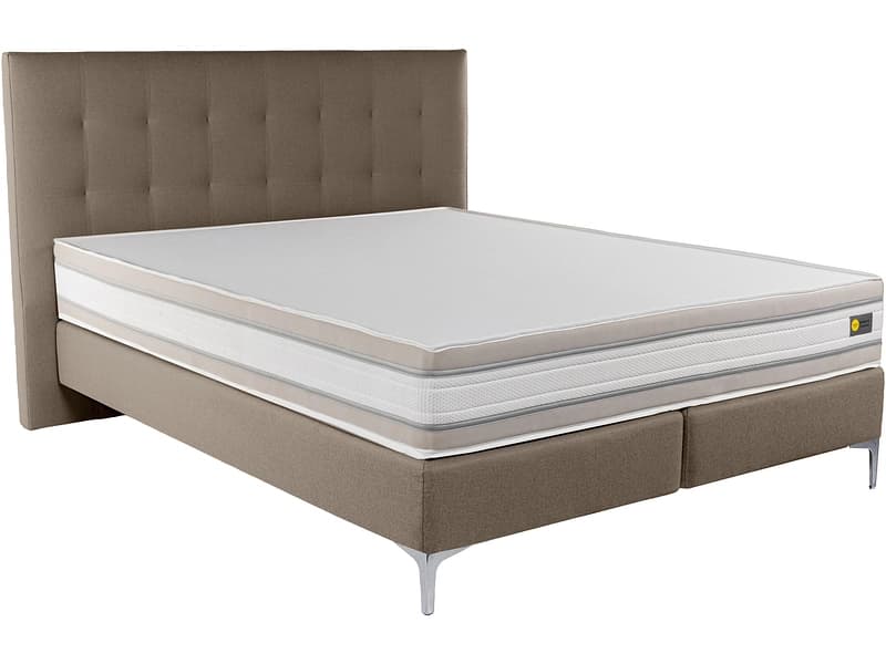 Boxspringbett RELAX BY BICO CHARLOTTE braun 200x200cm fest