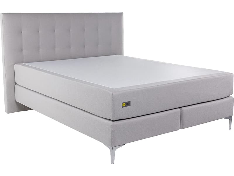 Boxspringbett RELAX BY BICO CHARLOTTE hellgrau 200x200cm fest