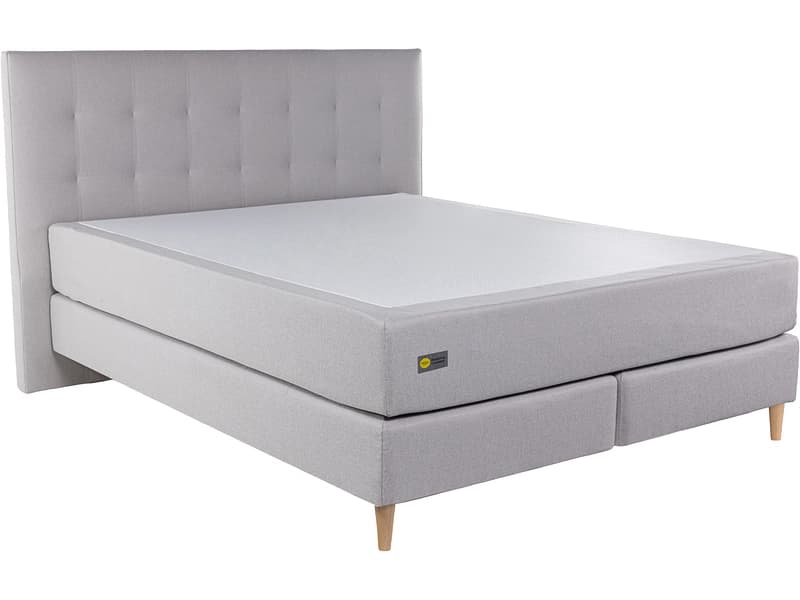 Boxspringbett RELAX BY BICO CHARLOTTE hellgrau 160x200cm fest