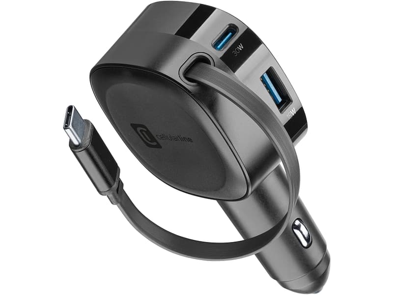 CELLULARLINE Ladegerät für Auto CBRROLL2USB60WK schwarz