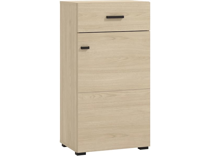 Schuhschrank QUITO 1 Tür 1 Schublade 35x51.5x98cm eiche gebleicht matt
