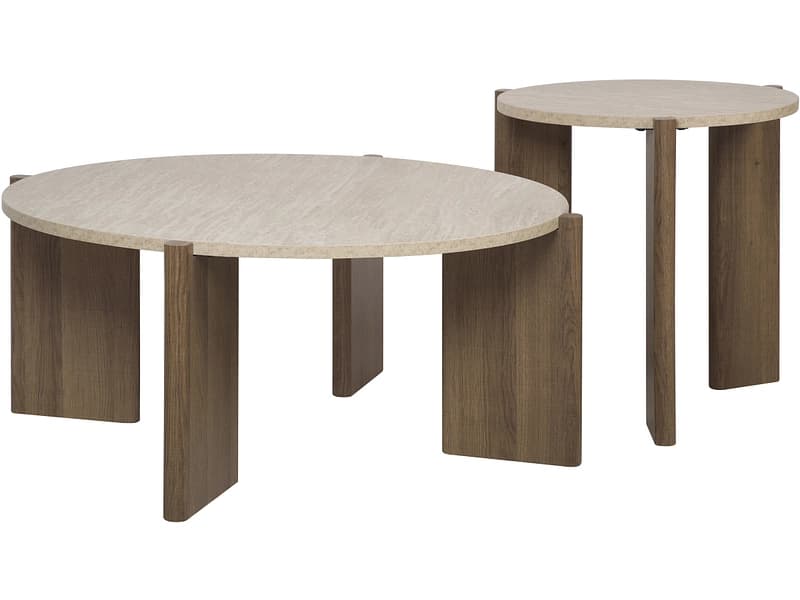 Set für Couchtische CAMDEN 87x87x36cm beige