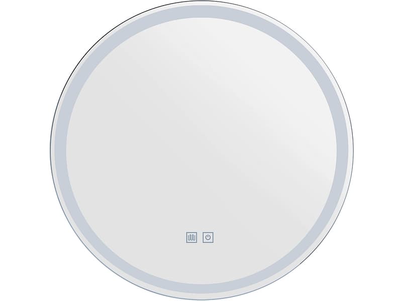 LED-Spiegel rund YANN 50x2.5cm silver
