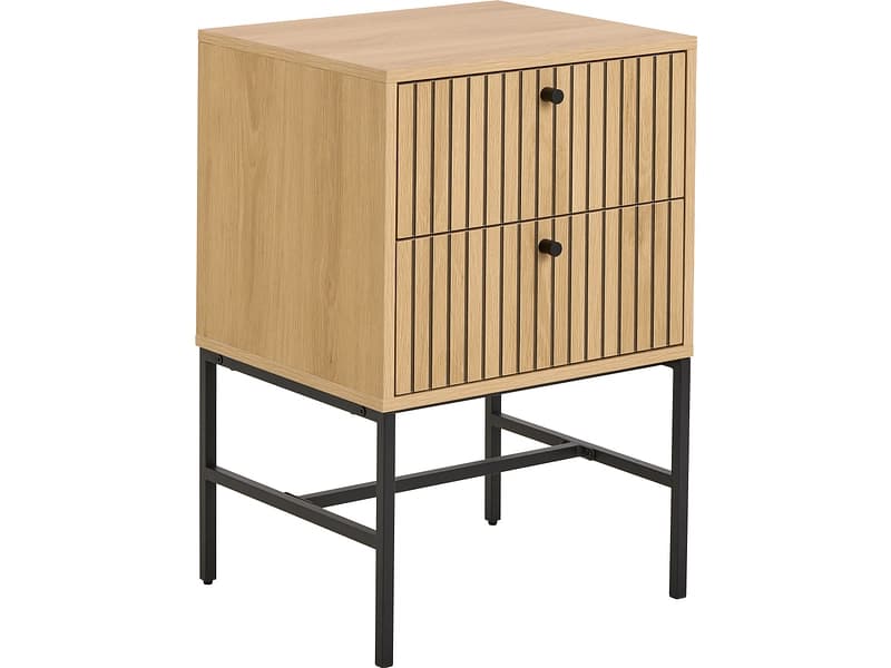 Nachttisch ALBANY 2 Schubladen 40x45.6x70cm eiche melamin