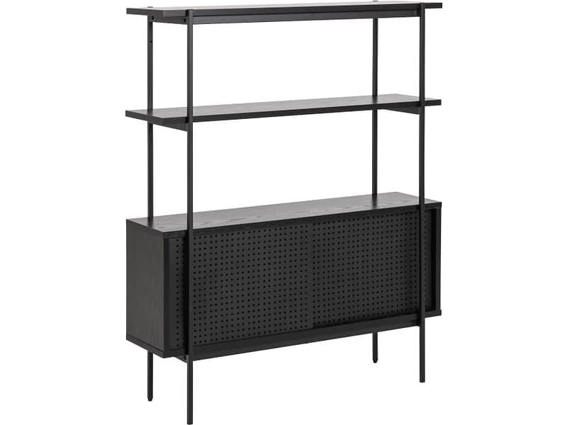 Regal ANGUS 94x27x113.8cm mdf schwarz