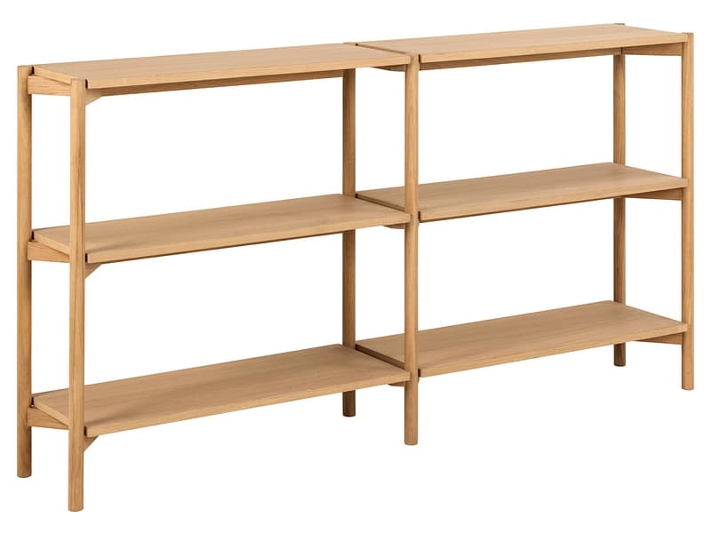 Regal BRAIDWOOD 169x30x88.4cm massives holz eiche furniert
