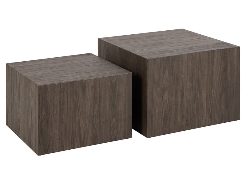 Set für Couchtische DICE 58x58x40cm rotbraun