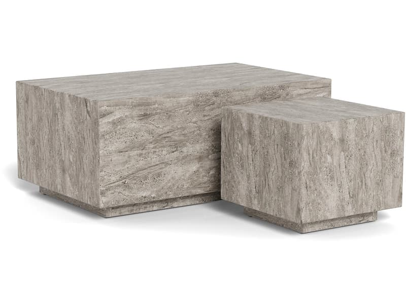Set für Couchtische DICE 100x60x42cm grau