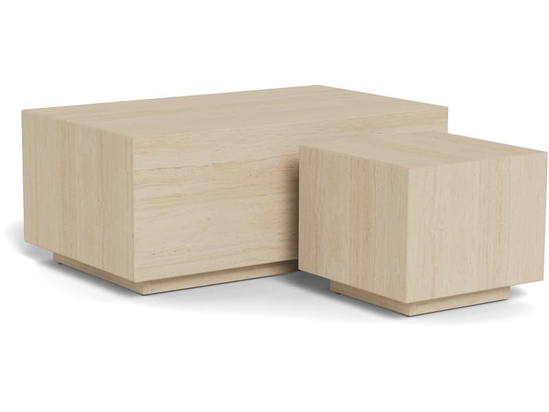 Set für Couchtische DICE 100x60x42cm beige