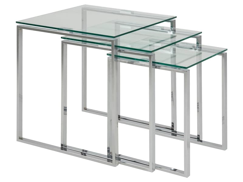Set für Couchtische KATRINE 50x50x55cm chrom