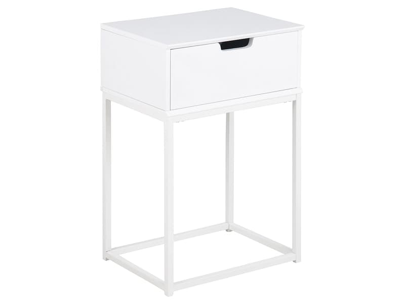 Nachttisch MITRA 1 Schublade 30x40x61.5cm weiss weiss