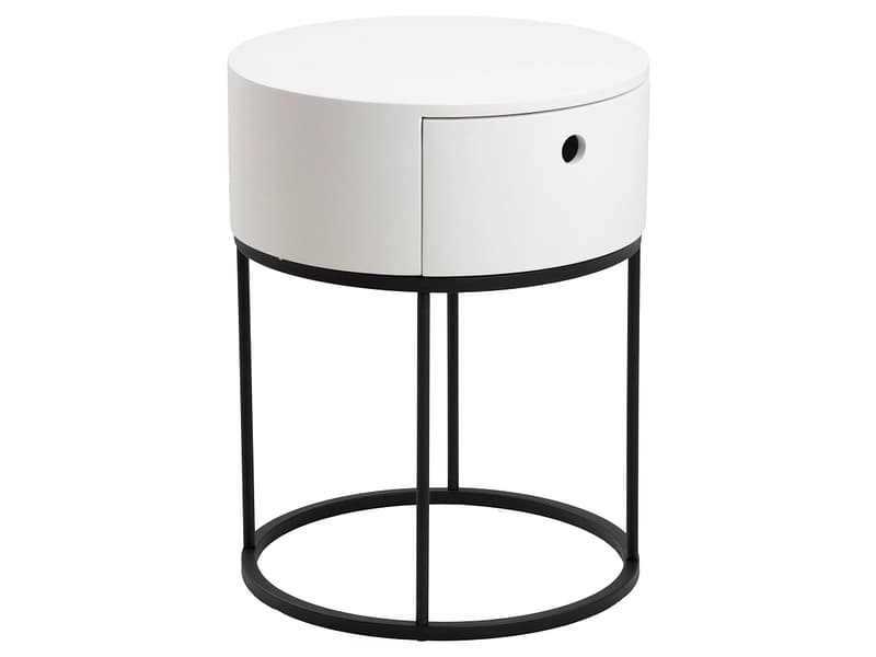 Nachttisch POLO 1 Schublade 40x40x51cm weiss weiss / matt