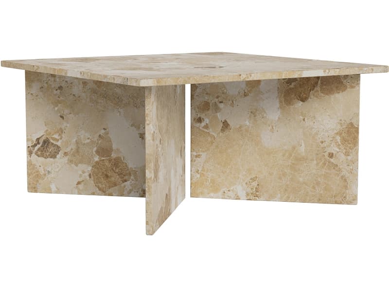Couchtish VEGA 90x90x42cm rotbraun