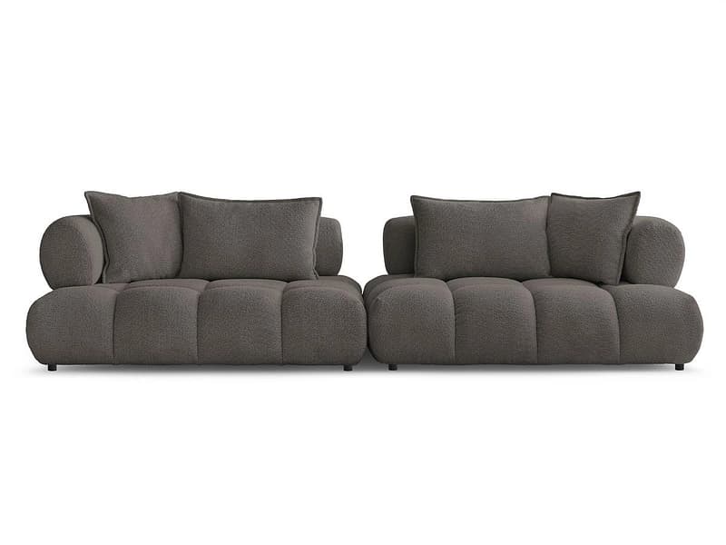 Sofa BOBOCHIC ALYA Boucle-Stoff rotbraun