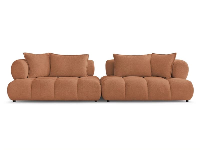 Sofa BOBOCHIC ALYA Boucle-Stoff orange