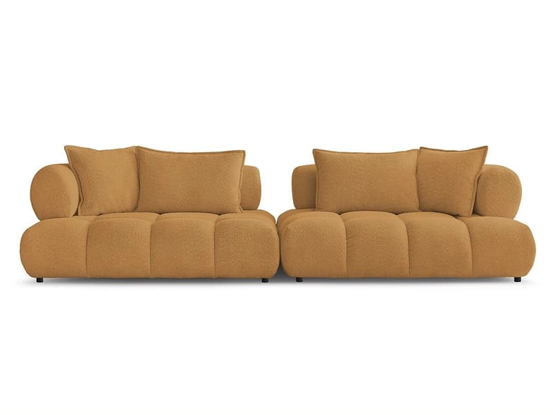 Sofa BOBOCHIC ALYA Boucle-Stoff gelb
