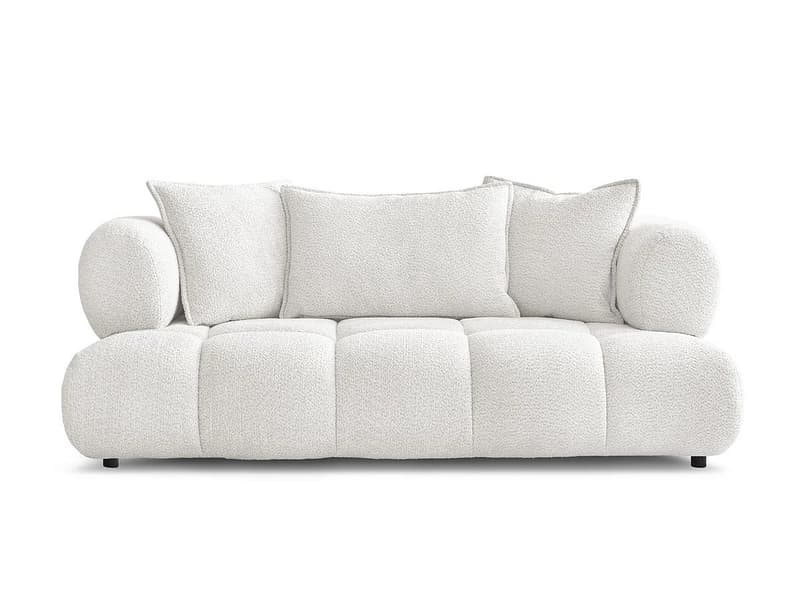 2er Sofa BOBOCHIC ALYA Boucle-Stoff weiss