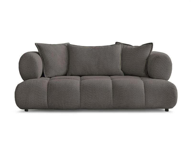 2er Sofa BOBOCHIC ALYA Boucle-Stoff rotbraun