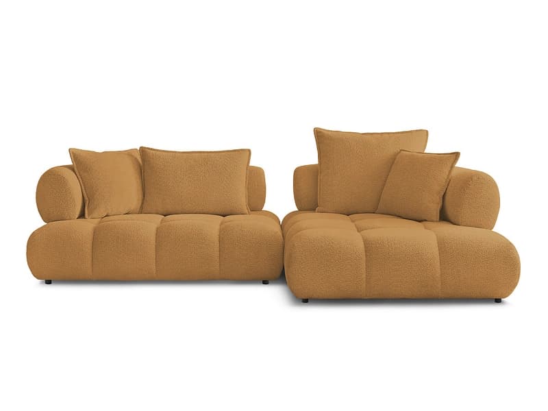 Ecksofa BOBOCHIC ALYA Boucle-Stoff gelb