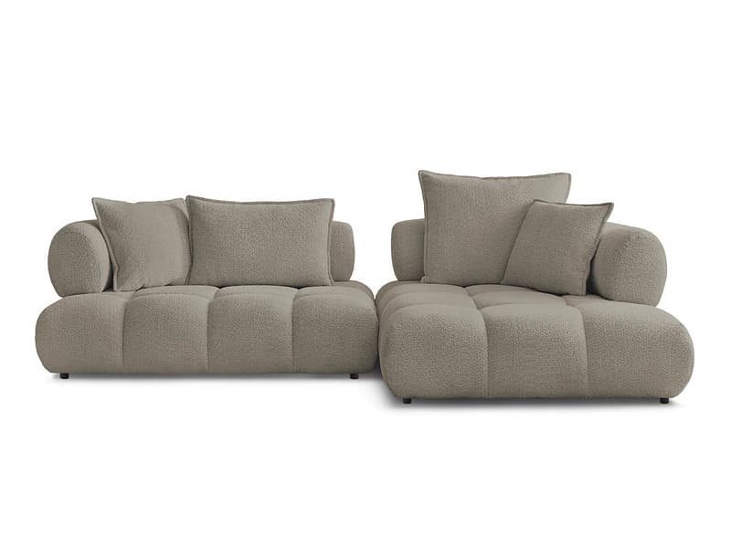 Ecksofa BOBOCHIC ALYA Boucle-Stoff taupe